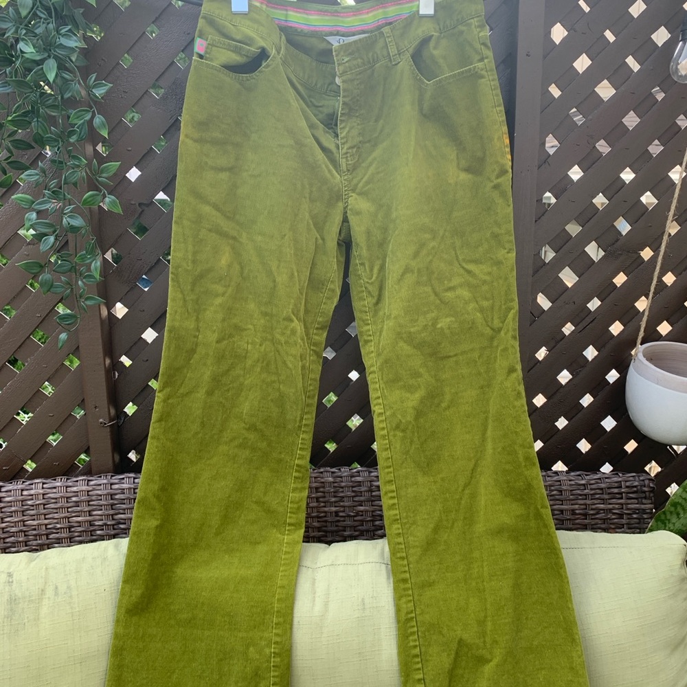 Lilly Pulitzer cordoroy Pants with Vibrant Waistband